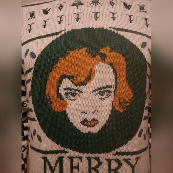 Queens Gambit Chessmas Christmas Sweater Medium - Picture 3 of 6